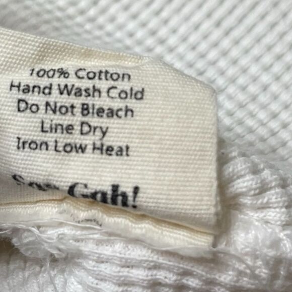 LISA SAYS GAH Cropped Thermal Shirt White Size Small - Picture 6 of 6